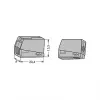 WAGO 224-101 1-Leiter 2-fach Push-in CAGE CLAMP Klemme, 400 V, 24 A, 0,5-2,5 mm², transparent/grau