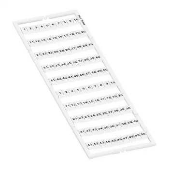 WAGO 793-5566 Markierstreifen, 5 mm Raster, unbedruckt, weiß, 100 Stück, für Reihenklemmen Serie 2001-2020