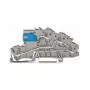 WAGO 2003-7641 TOPJOB® S 3-Leiter-Durchgangsklemme, 2,5 mm², 400 V, grau