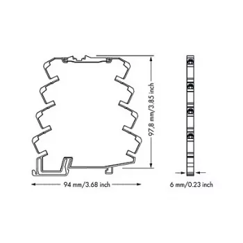 WAGO 857-800 Temperaturmessumformer / Signalaufbereiter, Grau, -25 bis 70 °C, 6 x 94 x 97,8 mm, 35,3 g