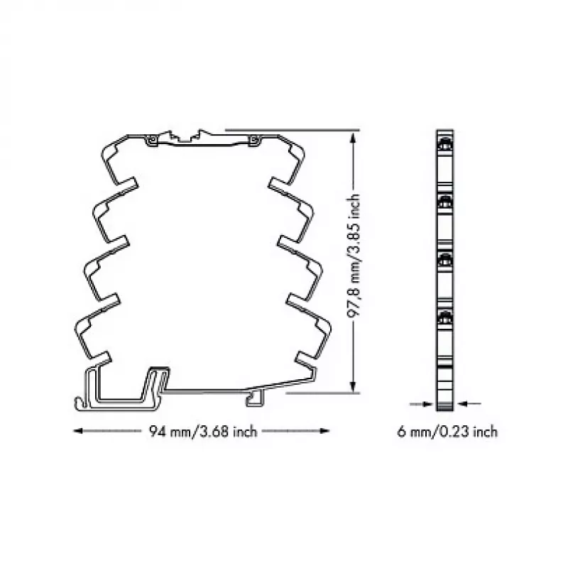 WAGO 857-800 Temperaturmessumformer / Signalaufbereiter, Grau, -25 bis 70 °C, 6 x 94 x 97,8 mm, 35,3 g