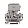 WAGO 281-611 TOPJOB® S Durchgangsklemme, 3 Anschlusspunkte, 6 mm², grau, DIN-35 Schiene