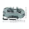 WAGO 2016-7601 Durchgangsklemme, 2-Leiter, 16 mm², 800 V, grau