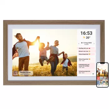 Rollei Smart Frame 212 21.5 Zoll Digitaler Bilderrahmen im Großformat Braun