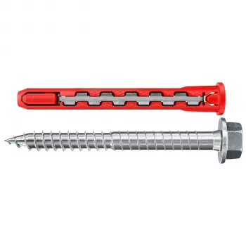 Fischer HybridPower 10x90 FUS Universalschraube Senkkopf TX40 10x90 mm Teilgewinde gehärteter Stahl gelb passiviert 100 Stück