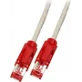 EFB-Elektronik RJ45 Patchkabel Cat.6 S/FTP LSZH Draka UC900 TM21 Rot Crossover Grau 10m