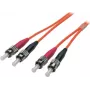 EFB Elektronik ECOFIBER Duplex Jumper ST-ST OM1 62.5/125µm LSZH Orange 3.0mm 10m