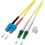 EFB-Elektronik Duplex Jumper LC/APC-SC 9/125µ, OS2, LSZH, Gelb, 2,0mm, 3m