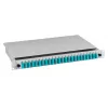 EFB Elektronik Spleißbox SC OS2 9/125µm Sliding 24 Pigtails 12 Couplers 1U 19 inch Rack Mount Grau