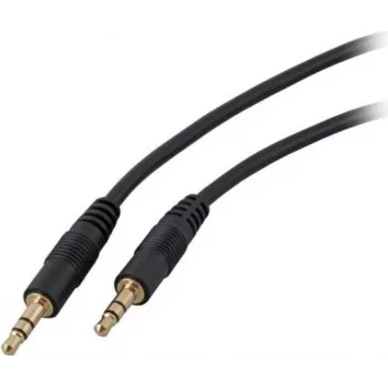 EFB-Elektronik Audio-Verbindungskabel, 3,5 mm Klinkenstecker, 5 Meter, Schwarz