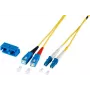 EFB Elektronik O0360.30 Duplex Jumper LC-SC 9/125µm OS2 LSZH Gelb 2,0mm 30m