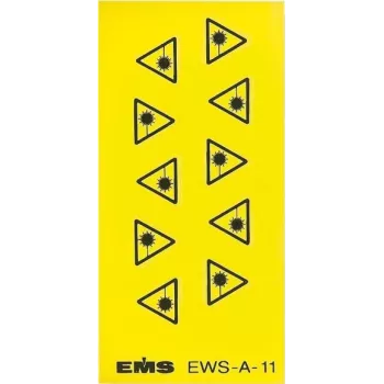 EFB Elektronik Laser-Warnaufkleber, selbstklebend, 50x50 mm, Gelb/Schwarz, 10 Stück