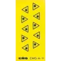 EFB Elektronik Laser-Warnaufkleber, selbstklebend, 50x50 mm, Gelb/Schwarz, 10 Stück