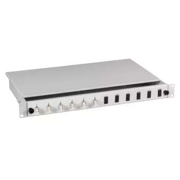 EFB Electronics Spleißbox LC 50/125µm OM2 ausziehbar 48 Pigtails versetzt/24 Kupplungen