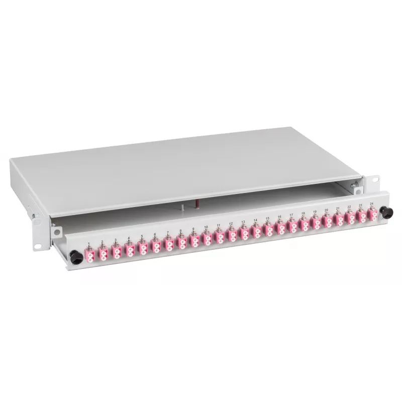 EFB-Elektronik Spleißbox Schwarz LC 9/125µm OS2 Pull-Out 24 Pigtails / 12 Kupplungen