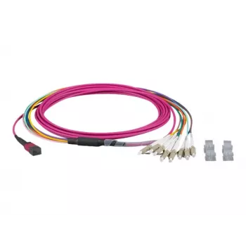 EFB-Elektronik MTP-F/LC 8-Fiber Matrix Patchkabel OM4, LSZH, Erika Violett, 10m