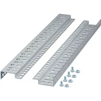 EFB-Elektronik 19 inch Montageschienen 18U für Wandgehäuse, 2er-Set, Schwarz