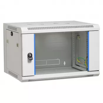 EFB Elektronik 19 inch 21U Wandgehäuse Flat Pack, 600x600x1040mm, RAL7035 Lichtgrau, Stahl, Sicherheitsglastür, abschließbar, 60kg Belastung, IP20