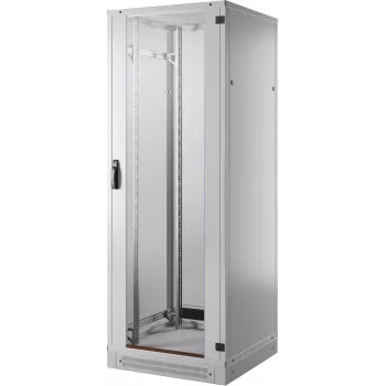 EFB Elektronik PRO 42HE Netzwerkschrank Set 800x800mm RAL7035 mit 2-Lüfter-Einheit, Netzkabel, Sockel