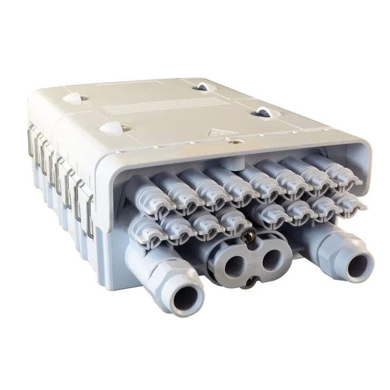 EFB FTTH IP65 Outdoor Verteilerbox für 96 Fasern mit Spleißkassetten und Faserüberlängenlagerung (FTTH-BOX-OUT-6)