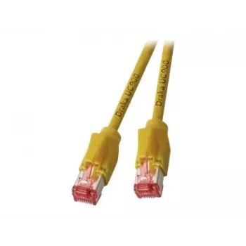 EFB Elektronik RJ45 Patchkabel Cat.6A S/FTP LSZH Draka UC900 TM21 Gelb 0,25m