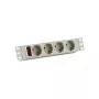EFB-Elektronik 10 1HE Power Strip 4 x CEE 7/3 mit Schalter Aluminiumprofil Grau