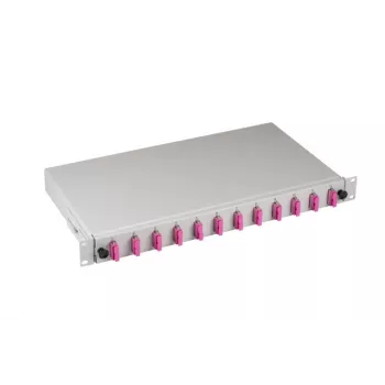 EFB Elektronik B71203L24OM4 Glasfaser-Spleißbox SC 50/125µm OM4 ausziehbar, 24 Pigtails / 12 Adapter
