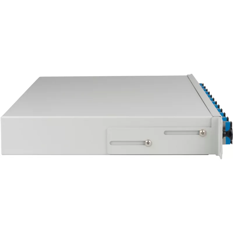 EFB Spleißbox SC OS2 ausziehbar 24 Pigtails 12 Kupplungen 1U Rack