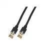 EFB Electronics RJ45 Patchkabel Cat.5e F/UTP LSZH Draka UC300 TM11 Schwarz 0,15m