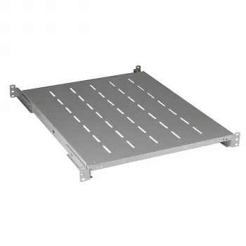 EFB Elektronik 19 inch 1U Festes Regal, Einbautiefe 750-850 mm, 120 kg Tragfähigkeit, Schranktiefe 1000 mm, RAL 7035 Lichtgrau