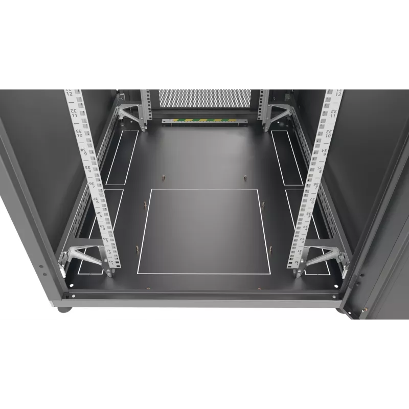 EFB ELEKTRONIK 19 inch Server Rack PRO 24HE, 800x1200 mm, einflügelige Front- und Rücktür, RAL 7035