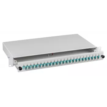 EFB-Elektronik Splice Box LC 50/125µm OM3 Extractable, 48 Pigtails Pre-terminated / 24 Couplings
