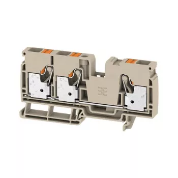 Weidmüller A3C 10 Universal-Reihenklemme, Schraubanschluss, 10 mm², dunkelbeige