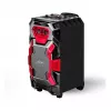 Leicke DJ ROXX TROLLEY PRO Tragbares PA-Lautsprechersystem mit Bluetooth, 100W RMS, 10 inch Woofer, LED-Lichtern, Trolley, Mikrofon, Fernbedienung
