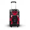 Leicke DJ ROXX TROLLEY PRO Tragbares PA-Lautsprechersystem mit Bluetooth, 100W RMS, 10 inch Woofer, LED-Lichtern, Trolley, Mikrofon, Fernbedienung