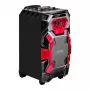 Leicke DJ ROXX TROLLEY PRO Tragbares PA-Lautsprechersystem mit Bluetooth, 100W RMS, 10 inch Woofer, LED-Lichtern, Trolley, Mikrofon, Fernbedienung