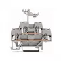 WAGO 280-519 2-Leiter Push-in CAGE CLAMP Klemmenblock, 2,5 mm², grau, Hutschienenmontage