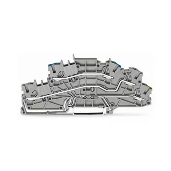 WAGO 2003-6646 Mehrstufige Installationsklemme, N/L/PE, 2,5 mm², Push-in CAGE CLAMP, Grau
