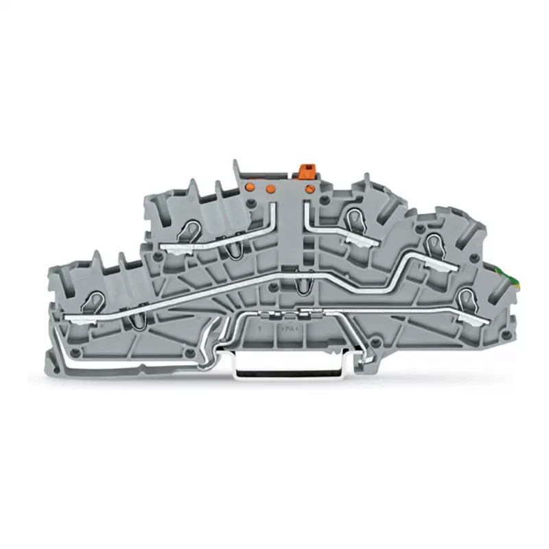 WAGO TOPJOB S N-Trennklemme mit PE, 3-Leiter, Push-in CAGE CLAMP, grau, 2003-6644