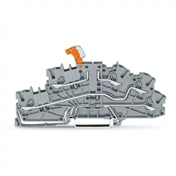 WAGO TOPJOB S N-Trennklemme mit PE, 3-Leiter, Push-in CAGE CLAMP, grau, 2003-6644