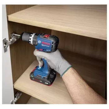 BOSCH Professional GSB 18V-52 Akku-Schlagbohrschrauber Set mit 2 Akkus 2,0 Ah, L-Case