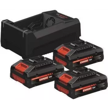 BOSCH 0615V0005X 3x GBA 18V 4.0Ah Professional Akkus + GAL 18V-80 Professional Ladegerät