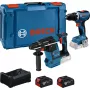 BOSCH PowerTools Combo Kit Akku-Schlagbohrschrauber 18V 65 + Akku-Bohrhammer 18V 26 mit 2 Akkus 5 Ah und Ladegerät (Kit)