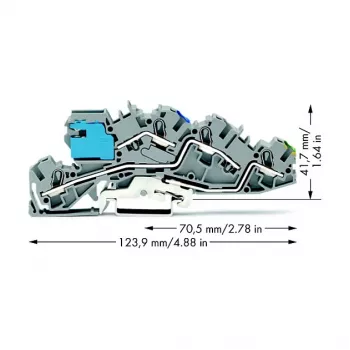 WAGO 2005-7641 TOPJOB S Durchgangsklemme, 6 mm², grau, 800 V, 41 A