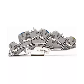 WAGO 2005-7646 Durchgangsklemme, 3-Leiter, 400V, 24A, 2,5mm², grau