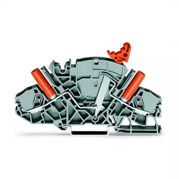 WAGO 2007-8821 3-Leiter Push-in Klemmenblock, 10 mm², grau