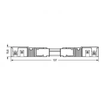 WAGO Buchsenverbinder 770-203/035-000 mit Zugentlastungsgehäuse, Schwarz