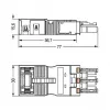 WAGO Buchsenverbinder 770-203/035-000 mit Zugentlastungsgehäuse, Schwarz