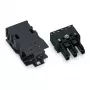 WAGO Buchsenverbinder 770-203/035-000 mit Zugentlastungsgehäuse, Schwarz