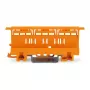 WAGO 221-500 Montageträger für 221er Serie Verbindungsklemmen, Polyamid, Orange, 17,5 mm x 25,5 mm x 77,6 mm